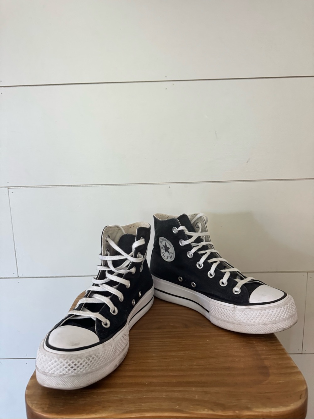 Converse Black and White High Top Sneakers